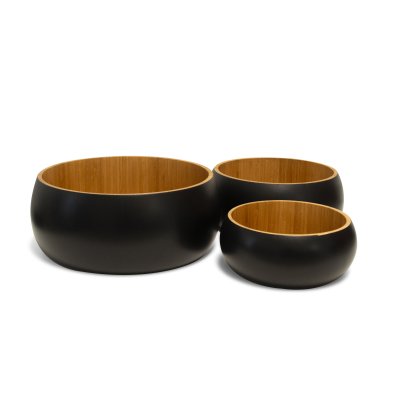 SET X3 BOWLS / ENSALADERAS SAKURA SOMA ACACIA EFFECT - SOMA COLLECTION
