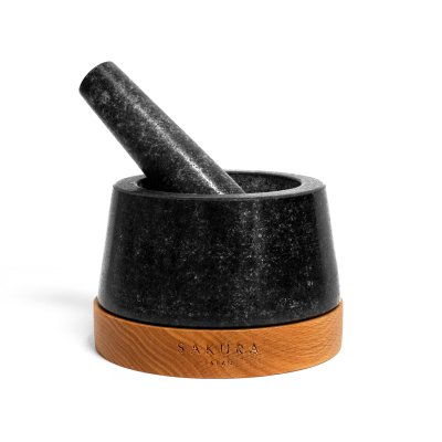 MORTERO DE GRANITO SAKURA OAKSTONE COLLECTION C/BASE ROBLE