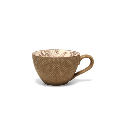 TAZA MUG SAKURA BOTANIKA BEIGE DE PORCELANA 400 ML - GIFT BOX