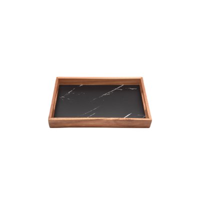 BANDEJA RECTANGULAR MEDIANA SAKURA DE ACACIA MARBLE EFFECT EDITION 34.8 X 22.7 X 4.5 CMS