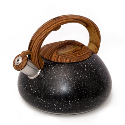 PAVA SILBADORA SAKURA MANHATTAN NEGRA DE ACERO INOXIDABLE 3 LITROS