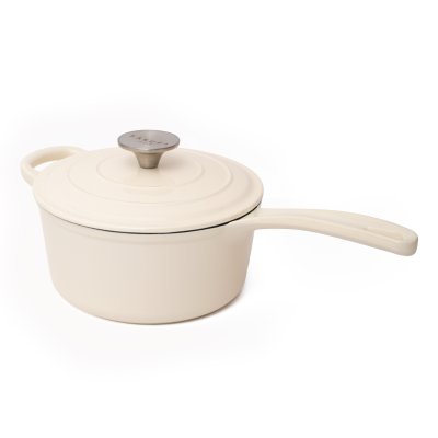 CACEROLA HIERRO FUNDIDO SAKURA BEIGE C/TAPA 19 CM