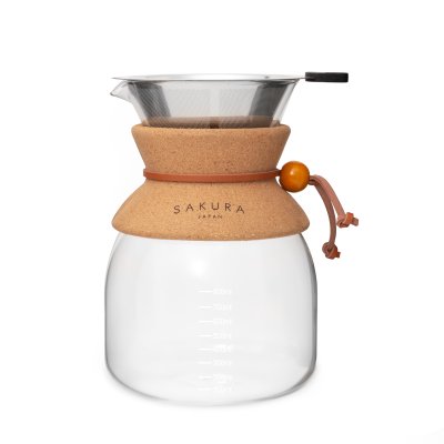 CAFETERA POUR OVER SAKURA ESSENCE CORK 800 ML