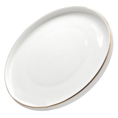 PLATO PLAYO SAKURA WHITE & GOLD DE PORCELANA 26 CMS