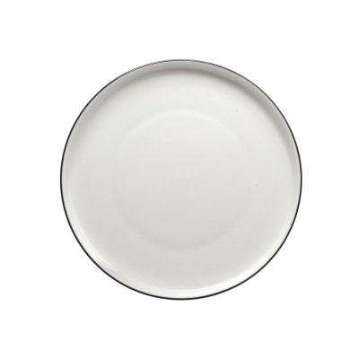 PLATO POSTRE SAKURA WHITE & BLACK DE PORCELANA 20 CMS
