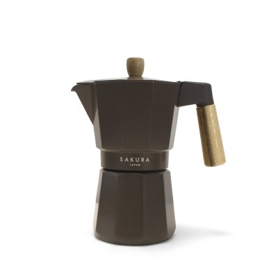 CAFETERA MOKA SAKURA AURORA ESPRESSO BROWN 6 POCILLOS