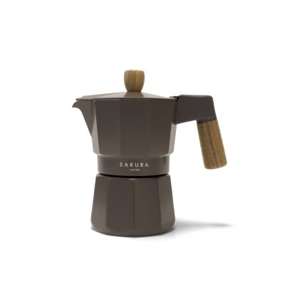 CAFETERA MOKA SAKURA AURORA ESPRESSO BROWN 3 POCILLOS