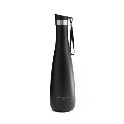 TERMO / BOTELLA TERMICA SAKURA WAVY NEGRA 750 ML
