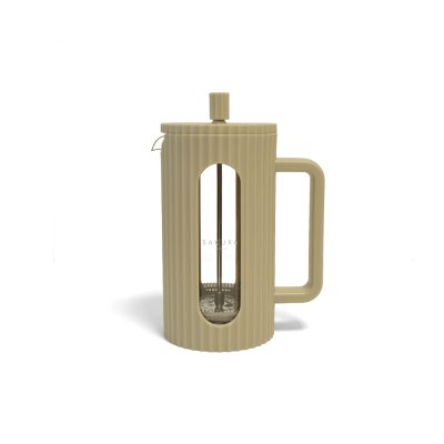 CAFETERA PRENSA FRANCESA SAKURA INFUSA BEIGE 3 POCILLOS